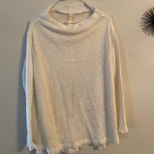 Cream cowlneck sweater